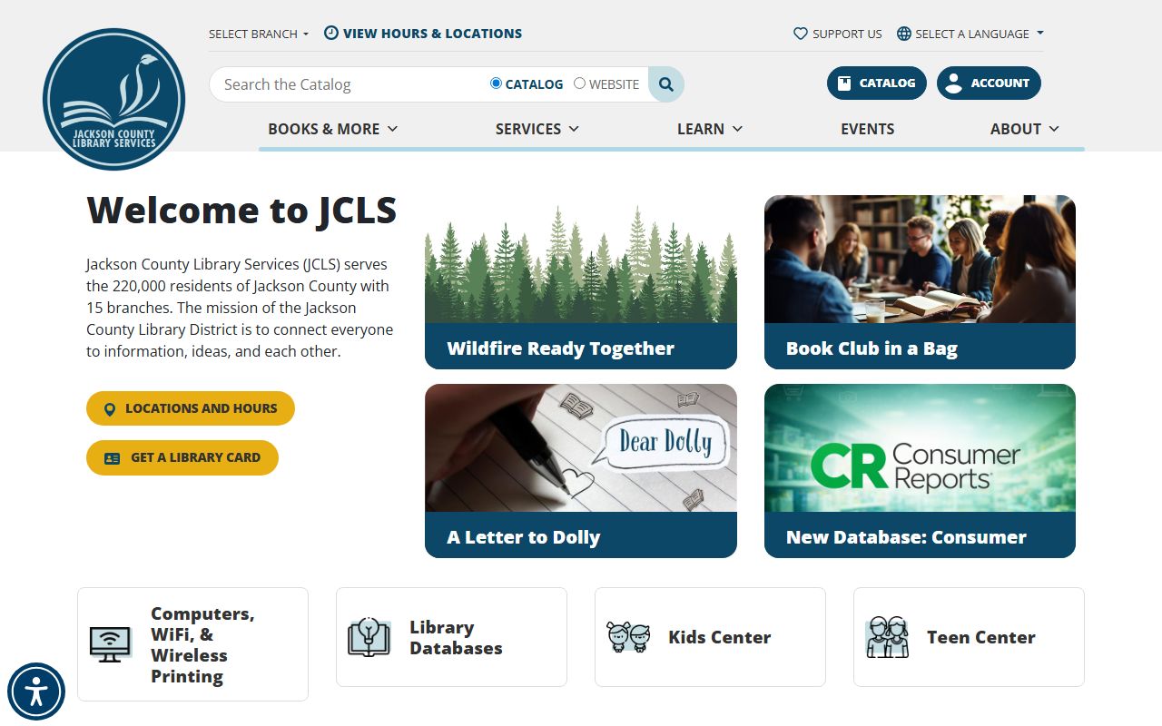 Jackson County Library Services in Medford for death index research
