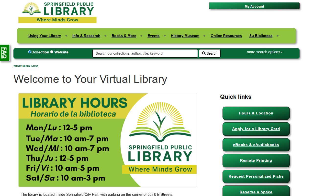 Springfield Public Library resources for death index research