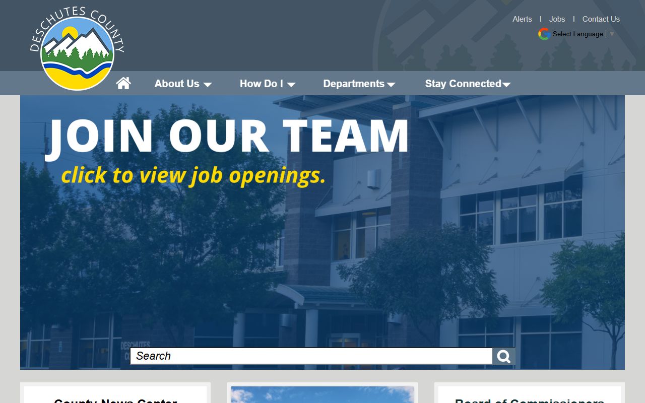 Deschutes County Clerk official website for death index records