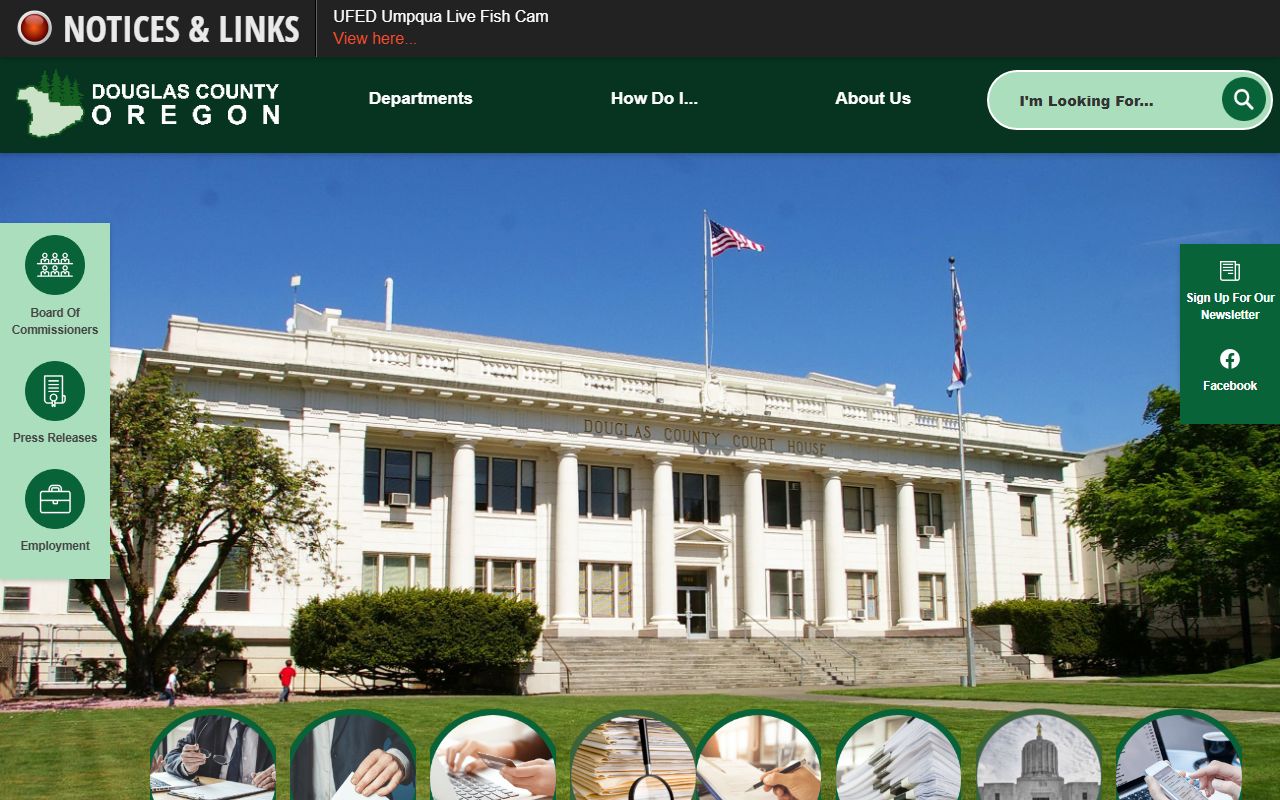 Douglas County Clerk official website for death index records