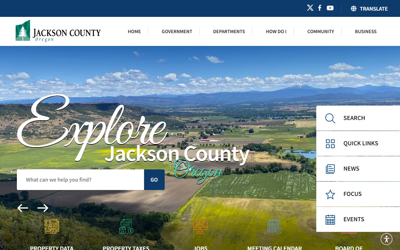 Jackson County official website for death index record requests