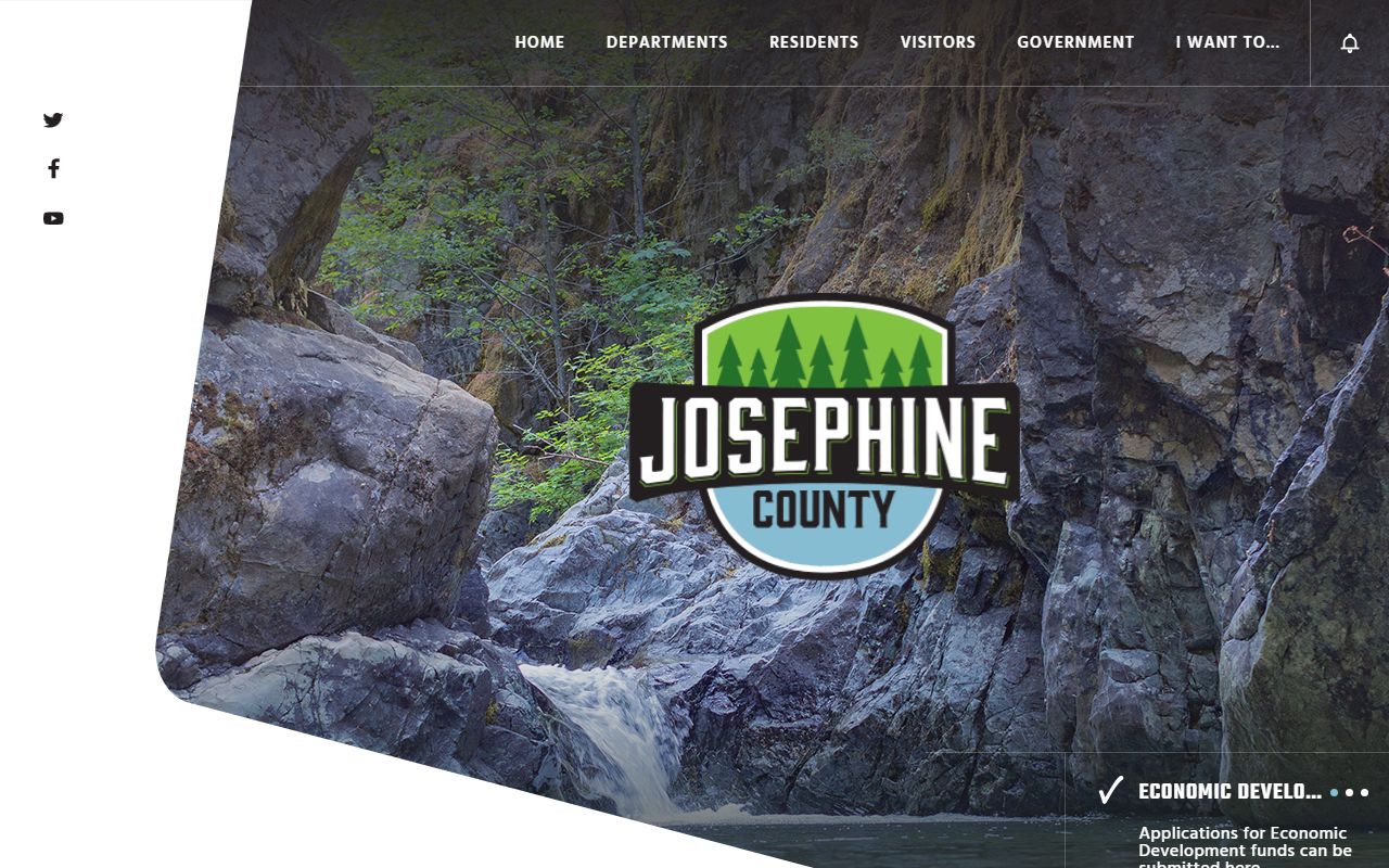 Josephine County official website for death index record requests