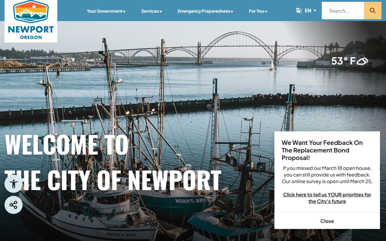 Newport city records page related to Lincoln County death index