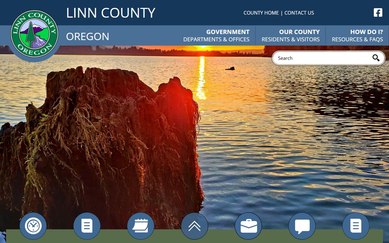 Linn County official website with death index record information