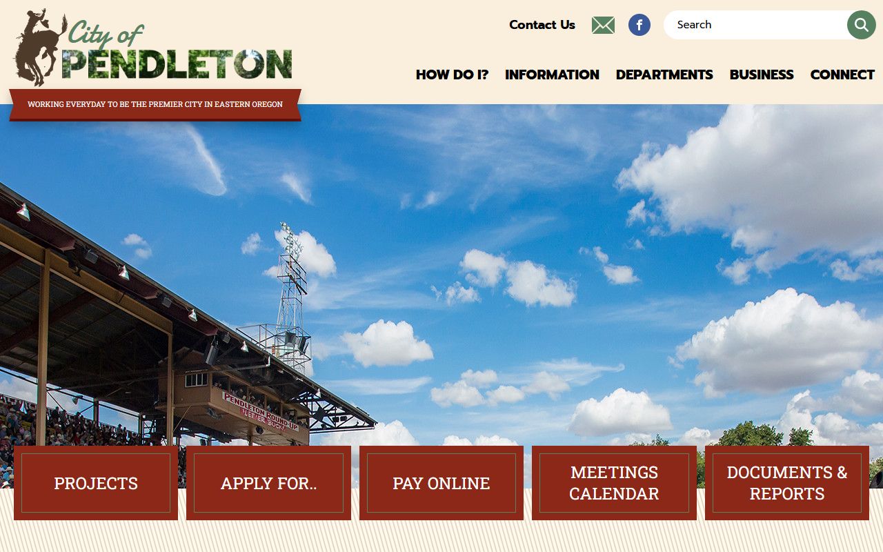 Pendleton city website with links to Umatilla County records resources