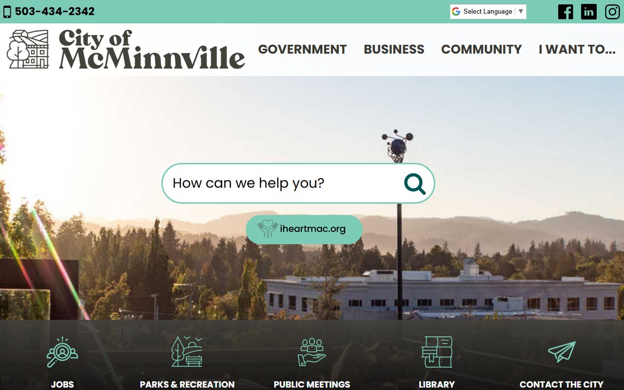 McMinnville city records page for Yamhill County death index research