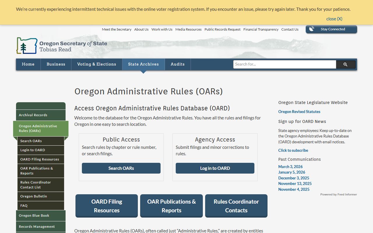Oregon administrative rules governing death index procedures