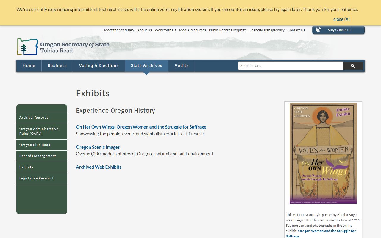 Oregon State Archives exhibits supporting death index historical research